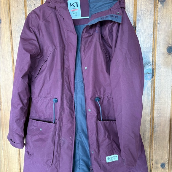 Kari Traa Jackets & Blazers - Kapman Maroon Hooded Jacket